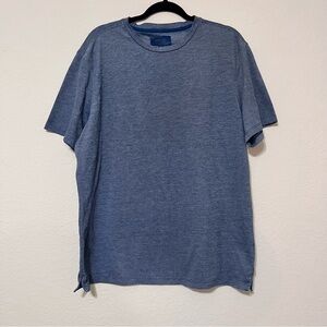 Fairlane Performance Pique Mens Blue Short Sleeve Shirt Size‎ L
